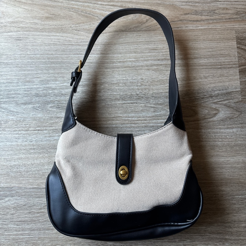 Elegant Black and Cream Women's Bag